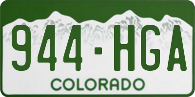 CO license plate 944HGA