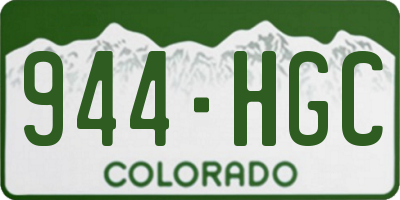 CO license plate 944HGC