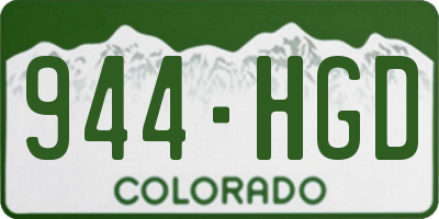 CO license plate 944HGD
