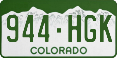 CO license plate 944HGK