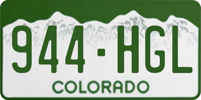 CO license plate 944HGL