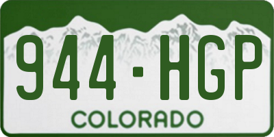 CO license plate 944HGP