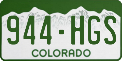CO license plate 944HGS
