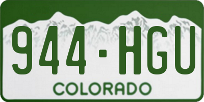 CO license plate 944HGU