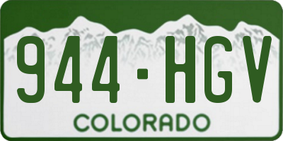 CO license plate 944HGV