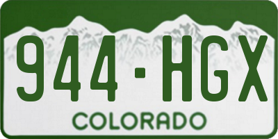 CO license plate 944HGX