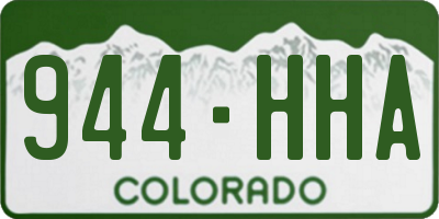CO license plate 944HHA