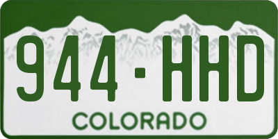 CO license plate 944HHD
