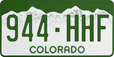 CO license plate 944HHF