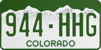 CO license plate 944HHG