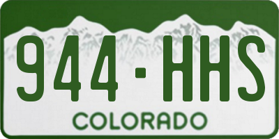 CO license plate 944HHS