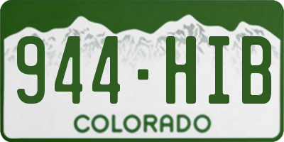 CO license plate 944HIB