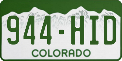 CO license plate 944HID