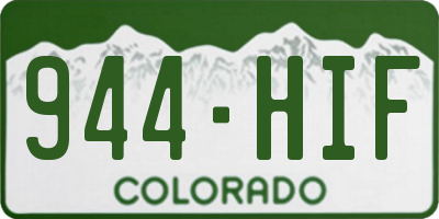 CO license plate 944HIF