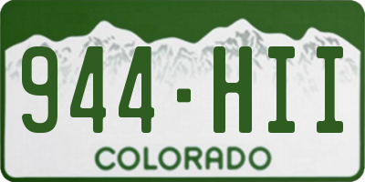 CO license plate 944HII