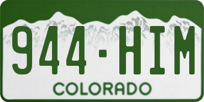 CO license plate 944HIM