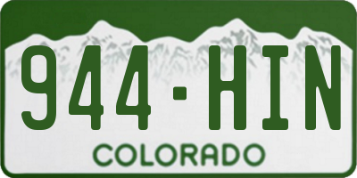 CO license plate 944HIN