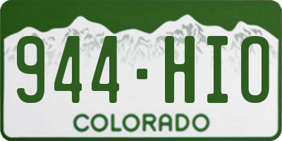 CO license plate 944HIO