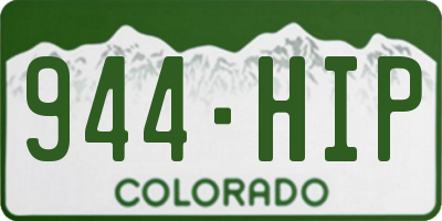 CO license plate 944HIP
