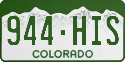 CO license plate 944HIS