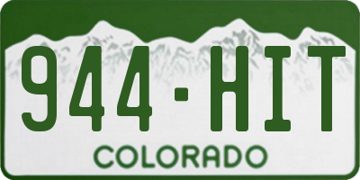 CO license plate 944HIT