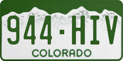 CO license plate 944HIV