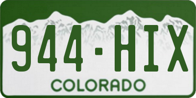 CO license plate 944HIX