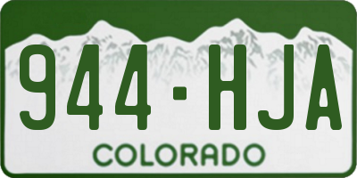 CO license plate 944HJA