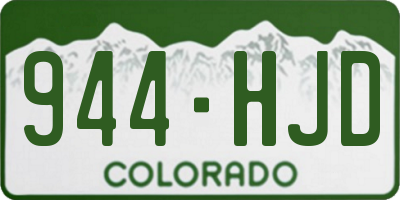 CO license plate 944HJD