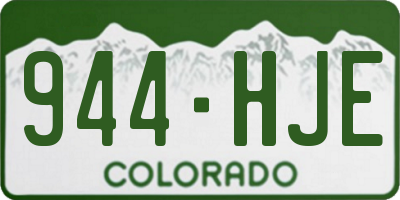 CO license plate 944HJE