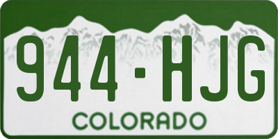 CO license plate 944HJG