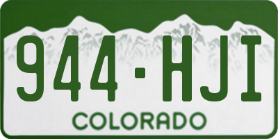 CO license plate 944HJI