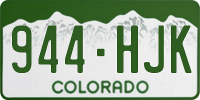 CO license plate 944HJK