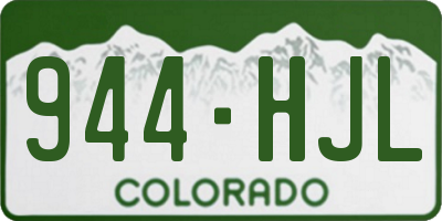 CO license plate 944HJL