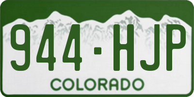 CO license plate 944HJP