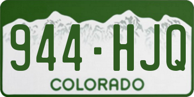 CO license plate 944HJQ