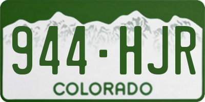 CO license plate 944HJR