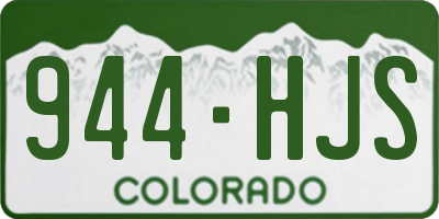 CO license plate 944HJS
