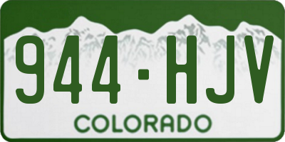 CO license plate 944HJV