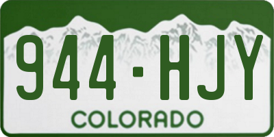 CO license plate 944HJY