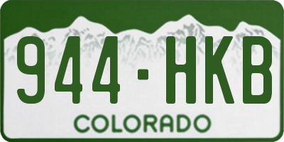 CO license plate 944HKB