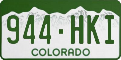 CO license plate 944HKI