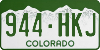 CO license plate 944HKJ