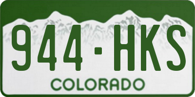 CO license plate 944HKS