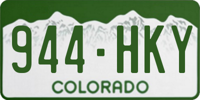 CO license plate 944HKY