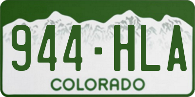 CO license plate 944HLA