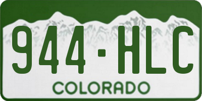 CO license plate 944HLC
