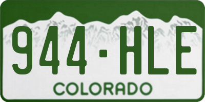 CO license plate 944HLE