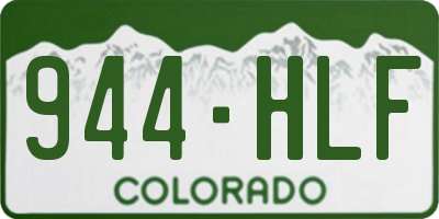 CO license plate 944HLF