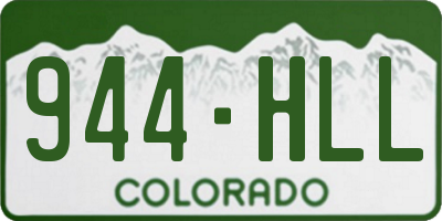 CO license plate 944HLL